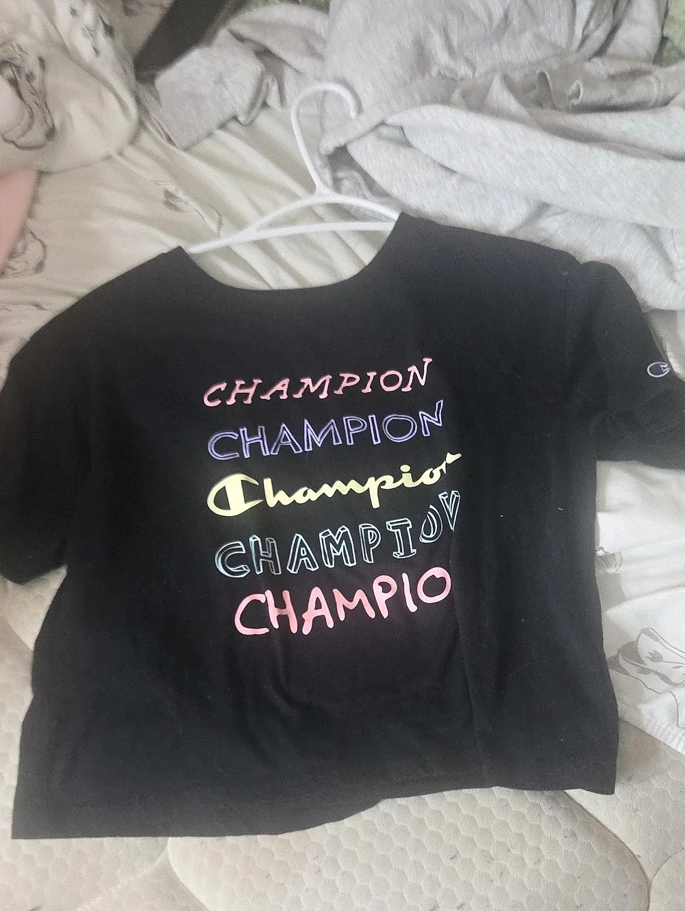 Champion Multi Script Logo Graphic T-Shirt Black